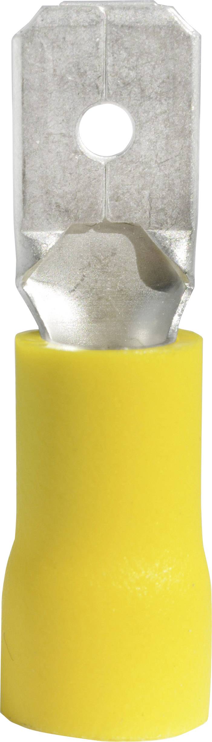 VOGT Flachstecker Steckbreite: 6.3 mm Steckdicke: 0.8 mm 180 ° Teilisoliert Gelb Vogt Verbindungstec