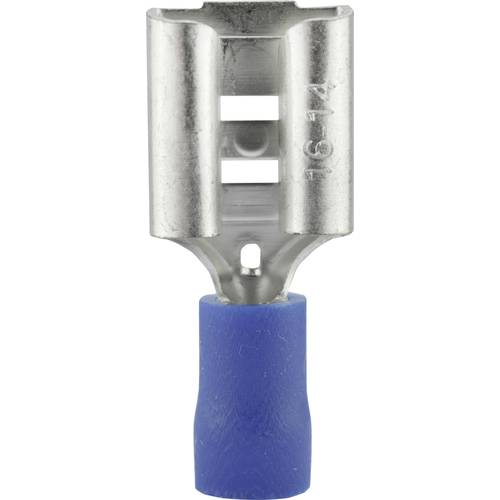 Vogt Verbindungstechnik 3919S Flachsteckhülse Steckbreite: 9.5 mm Steckdicke: 1.2 mm 180 ° Teilisoliert Blau 1 St.