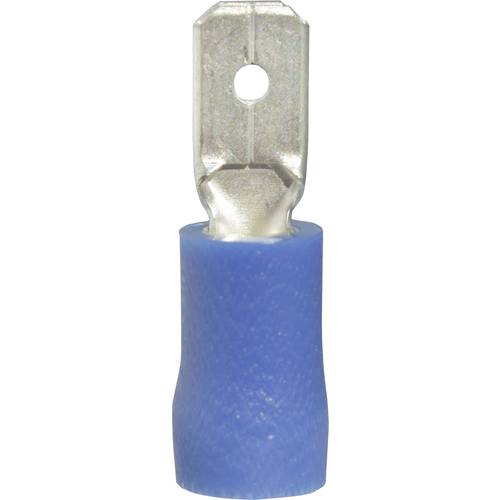 Thumbnail - Vogt Verbindungstechnik 393408S Flachstecker Steckbreite: 4.8 mm Steckdicke: 0.8 mm 180 ° Teilisoliert Blau 1 St.