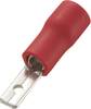 Conrad Components 736794 Flachstecker Steckbreite: 2.8 mm Steckdicke: 0.8 mm 180 ° Teilisoliert Rot 100 St.