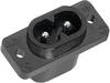 K & B 42R511122 Kaltgeräte-Steckverbinder 42R Stecker, Einbau vertikal Gesamtpolzahl: 2 + PE 2.5 A Schwarz 1 St.