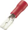 TRU COMPONENTS 1572189 Flachstecker Steckbreite: 4.8 mm Steckdicke: 0.8 mm 180 ° Teilisoliert Rot 100 St.