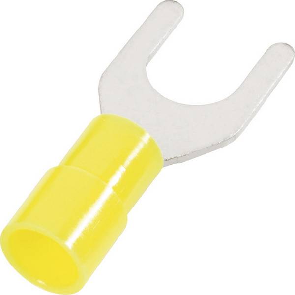Cimco 180166 Gabelkabelschuh 4 mm² 6 mm² Loch-Ø=8.4 mm Teilisoliert Gelb 1 St.