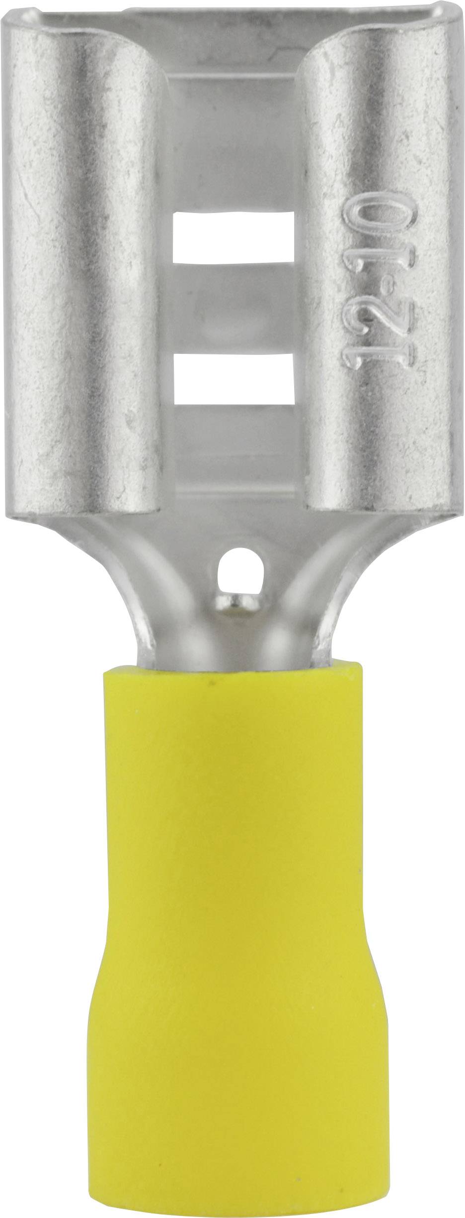 VOGT Flachsteckhülse Steckbreite: 9.5 mm Steckdicke: 1.2 mm 180 ° Teilisoliert Gelb Vogt Verbindungs