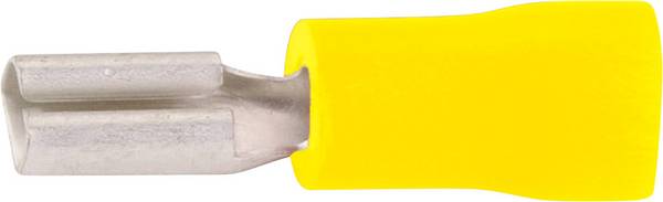Vogt Verbindungstechnik 389805 Flachsteckhülse Steckbreite: 2.8 mm Steckdicke: 0.5 mm 180 ° Teilisoliert Gelb 1 St.