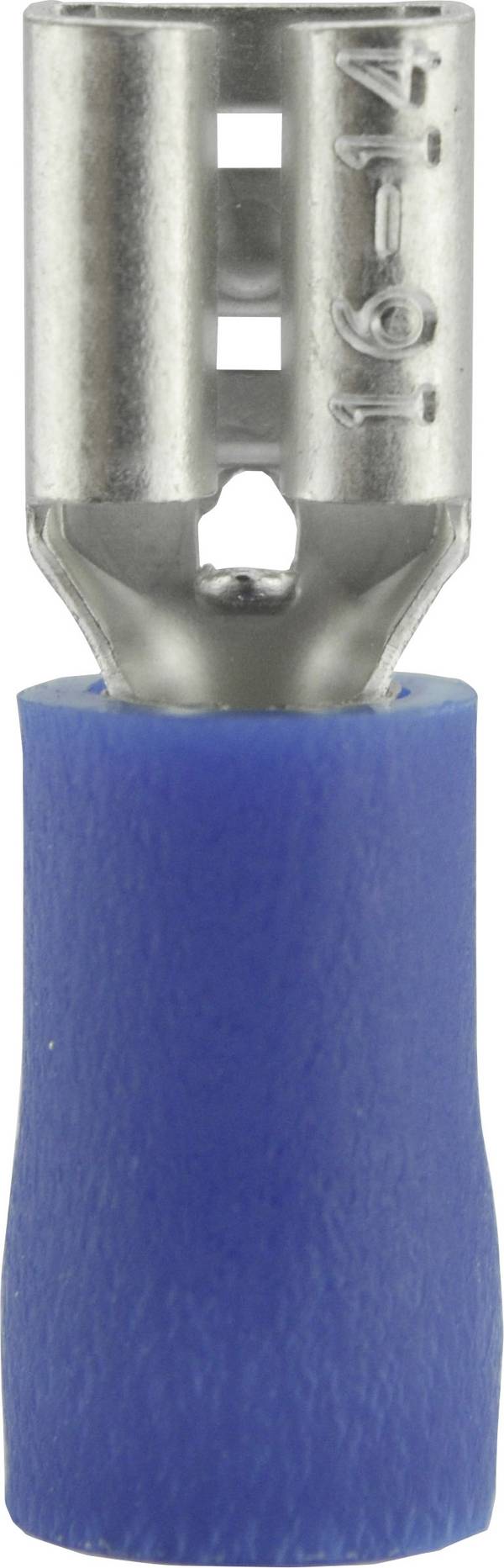 Vogt Verbindungstechnik 3904 Flachsteckhülse  Steckbreite: 4.8 mm Steckdicke: 0.5 mm 180 ° Teilisoliert Blau 1 St.