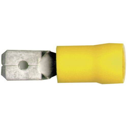 Vogt Verbindungstechnik 3912 Flachstecker Steckbreite: 6.3 mm Steckdicke: 0.8 mm 180 ° Teilisoliert Gelb 1 St.