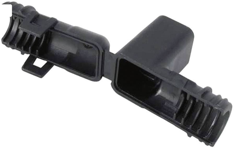 Kunststoffstecker mit rechteckigen Anschlüssen, oft in Fahrzeugen verwendet.