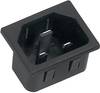 K & B 42R073121150 Kaltgeräte-Steckverbinder 42R Stecker, Einbau vertikal Gesamtpolzahl: 2 + PE 16 A Schwarz 1 St.