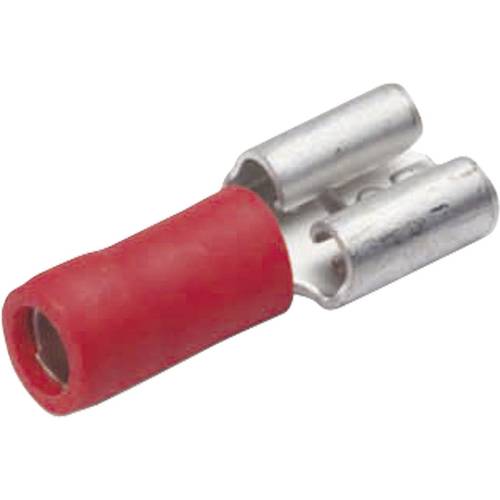 Cimco 180252 Flachsteckhülse Steckbreite: 2.8 mm Steckdicke: 0.8 mm 180 ° Teilisoliert Rot 1 St.