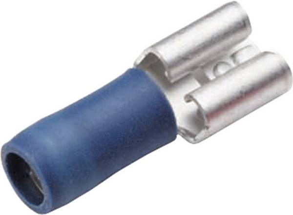Cimco 180260 Flachsteckhülse  Steckbreite: 4.8 mm Steckdicke: 0.8 mm 180 ° Teilisoliert Blau 1 St.