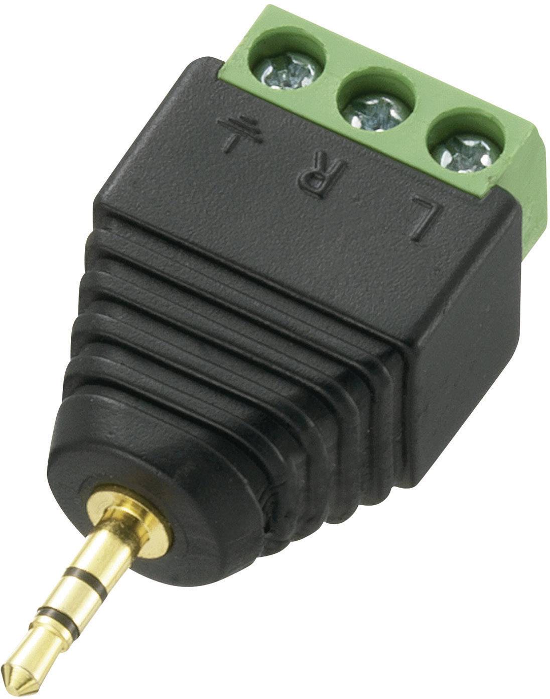 TRU COMPONENTS Klinken-Steckverbinder 2.5 mm Stecker, gerade Polzahl: 3 Stereo Schwarz
