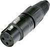 Neutrik NC3FX-BAG XLR-Steckverbinder Buchse, gerade Polzahl: 3 Schwarz 1 St.