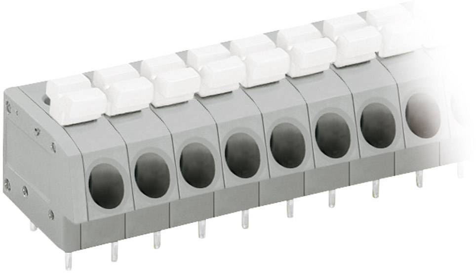 WAGO Federkraftklemmblock 2.50 mm² Polzahl 3 804-103 WAGO Grau, Weiß 1 St.