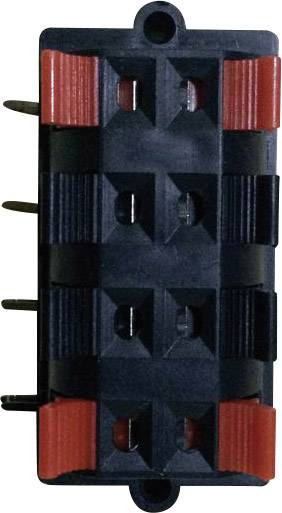 Højttaler-stik-bøsning, indbygning vandret, polantal: 8 sort 1 stk.