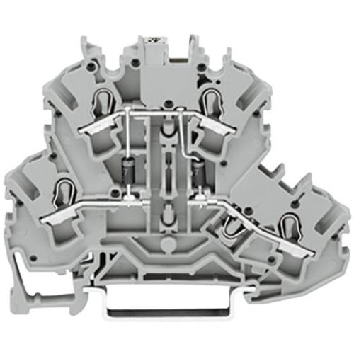 WAGO 2002-2214/1000-489 Doppelstock-Diodenklemme 5.20 mm Zugfeder Belegung: L Grau 1 St.