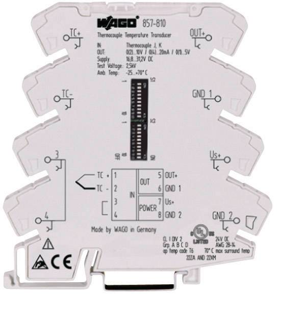 WAGO 857-810 Konfigurierbarer Temperaturmessumformer für Thermoelemente Typ J, K 857-810