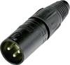 Neutrik NC3MX-BAG XLR-Steckverbinder Stecker, gerade Polzahl: 3 Schwarz 1 St.