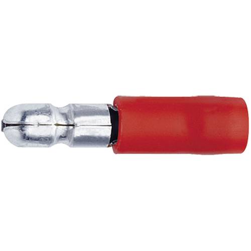 Klauke 1020 Rundstecker 0.50 mm² 1 mm² Stift-Ø: 4 mm Teilisoliert Rot 1 St.