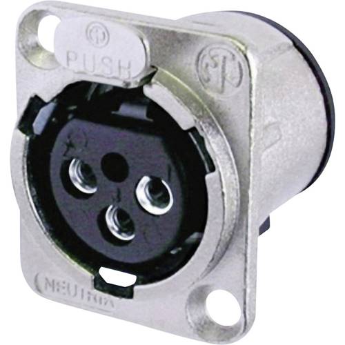 Neutrik NC3FD-V XLR-Steckverbinder Flanschbuchse, Kontakte gerade Polzahl: 3 Silber 1 St.