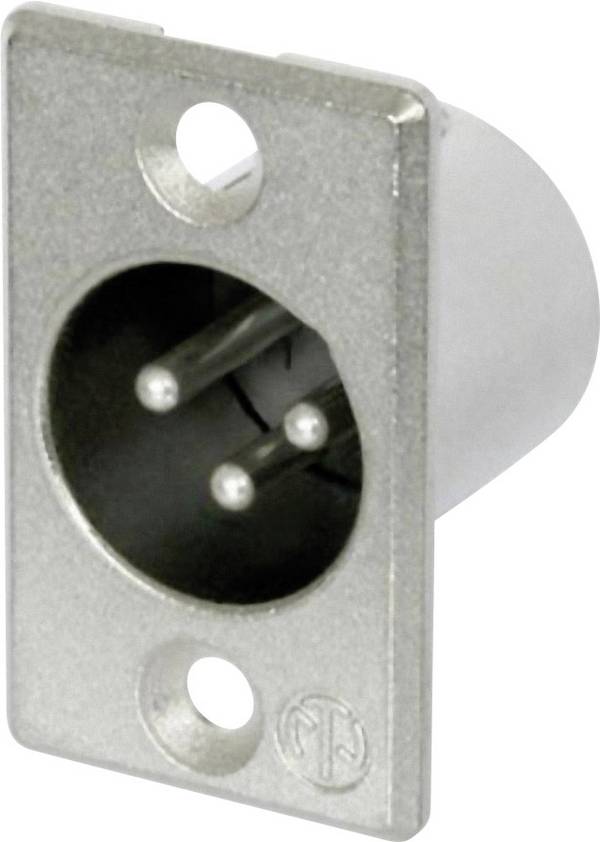 Neutrik NC3MP XLR-Steckverbinder Flanschstecker, Kontakte gerade Polzahl: 3  Silber 1 St.