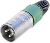 Neutrik NC3MX XLR-Steckverbinder Stecker, gerade Polzahl: 3 Silber 1 St.
