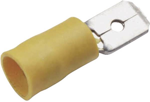 Cimco 180294 Flachstecker Steckbreite: 6.3 mm Steckdicke: 0.8 mm 180 ° Teilisoliert Gelb 1 St.