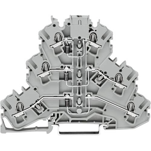 WAGO 2002-3212/1000-673 Dreistock-Diodenklemme 5.20 mm Zugfeder Belegung: L Grau 1 St.