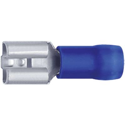 Klauke 7308 Flachsteckhülse  Steckbreite: 7.7 mm Steckdicke: 0.8 mm 180 ° Teilisoliert Blau 1 St. 