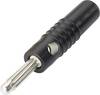 Schnepp S 4004 L Büschelstecker Stecker, gerade Stift-Ø: 4 mm Schwarz 1 St.