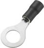 TRU COMPONENTS 738350 Ringkabelschuh Querschnitt (max.)=4 mm² Loch-Ø=8.4 mm Teilisoliert Schwarz 50 St.