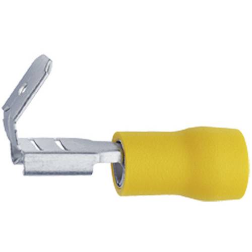 TRU COMPONENTS 1582974 Flachsteckhülse mit Abzweig Steckbreite: 6.30 mm Steckdicke: 0.80 mm 180 ° Teilisoliert Gelb 1 St...