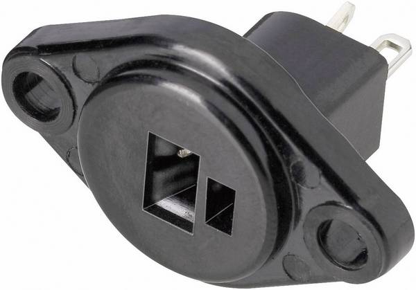 BKL Electronic 0205012 Lautsprecher-Steckverbinder Flanschbuchse, Kontakte gerade Polzahl: 2 Schwarz 1 St.