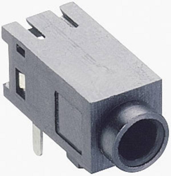 Lumberg 1501 05 Klinken-Steckverbinder 2.5 mm Buchse, Einbau horizontal Polzahl: 3 Stereo Schwarz 1 St.