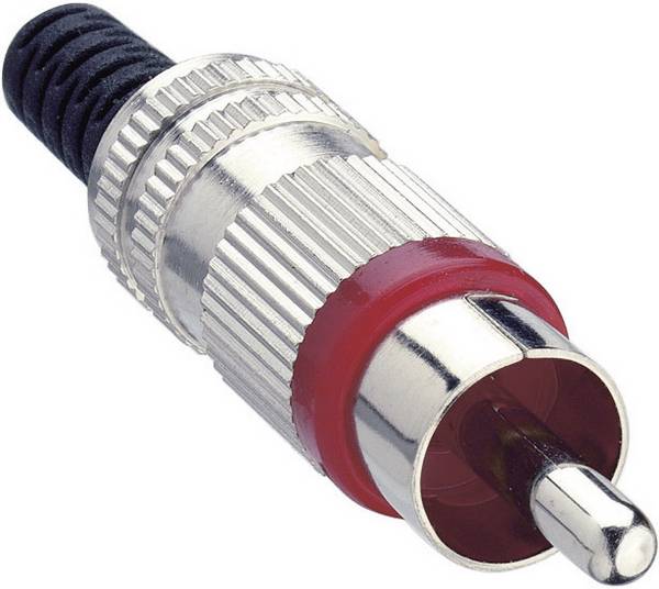 Lumberg STO 2 ROT Cinch-Steckverbinder Stecker, gerade Polzahl: 2 Rot 1 St.