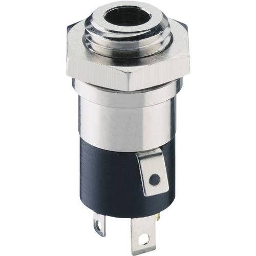 Lumberg 1502 02 Klinken-Steckverbinder 3.5 mm Buchse, Einbau vertikal Polzahl: 4 Stereo Silber 1 St.