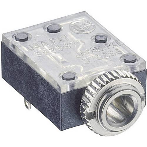 Lumberg 1503 09 Klinken-Steckverbinder 3.5 mm Buchse, Einbau horizontal Polzahl: 3 Stereo Schwarz 1 St.