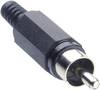 Lumberg XSTO 1-BK Cinch-Steckverbinder Stecker, gerade Polzahl: 2 Schwarz 1 St.