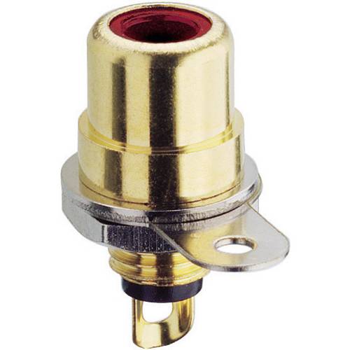 Lumberg BTO 1 V-RD Cinch-Steckverbinder Buchse, Einbau vertikal Polzahl: 2 Rot 1 St.