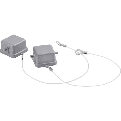 Schutzdeckel mit 2 Bolzen für Anbau-, Sockel-, Kupplungsgehäuse mit Buchseneinsatz, Fangschnur mit Kabelschuh Serie H-A ...