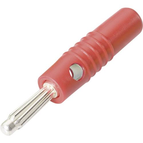 Schnepp S 4004 L Büschelstecker Stecker, gerade Stift-Ø: 4 mm Rot 1 St.