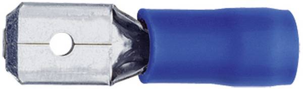 Klauke 830 Flachstecker Steckbreite: 6.3 mm Steckdicke: 0.8 mm 180 ° Teilisoliert Blau 1 St.