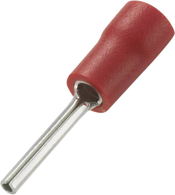 TRU COMPONENTS 739205 Stiftkabelschuh  0.50 mm² 1.50 mm² Teilisoliert Rot 100 St.