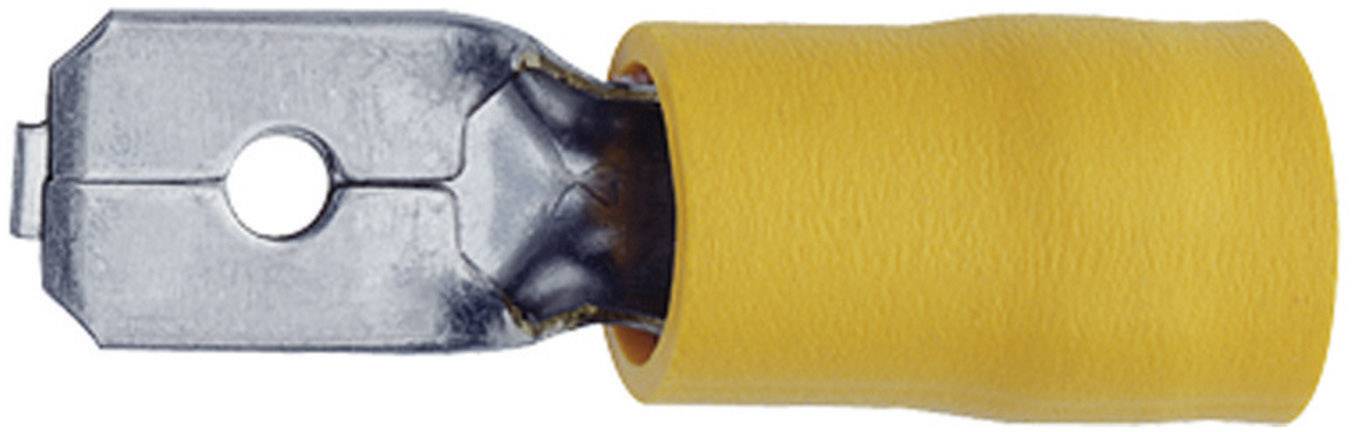 Klauke 8503B Flachstecker Steckbreite: 4.8 mm Steckdicke: 0.8 mm 180 ° Teilisoliert Gelb 1 St.