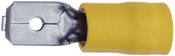 Klauke 8503B Flachstecker Steckbreite: 4.8 mm Steckdicke: 0.8 mm 180 ° Teilisoliert Gelb 1 St.
