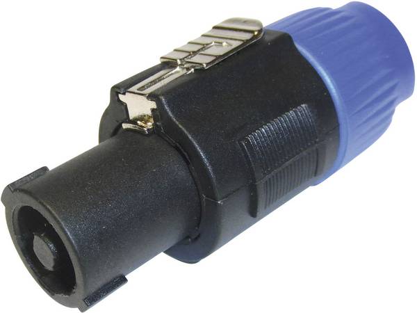 Cliff FM1250 Lautsprecher-Steckverbinder Stecker, gerade Polzahl: 4 Schwarz, Blau 1 St.