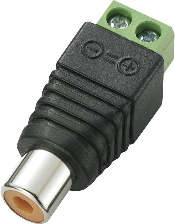TRU COMPONENTS 739817 Cinch-Steckverbinder Buchse, gerade Polzahl: 2 Schwarz 1 St.