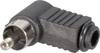 TRU COMPONENTS 1578822 Cinch-Steckverbinder Stecker, gewinkelt Polzahl: 2 Schwarz 1 St.