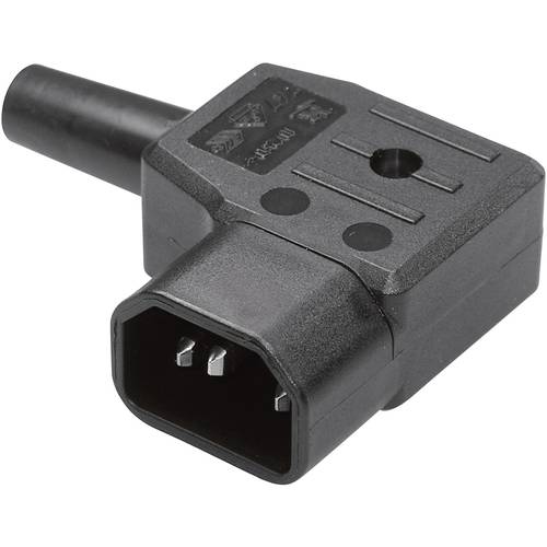 Martin Kaiser 747/sw/C Kaltgeräte-Steckverbinder 747 Stecker, gewinkelt Gesamtpolzahl: 2 + PE 10 A Schwarz 1 St.