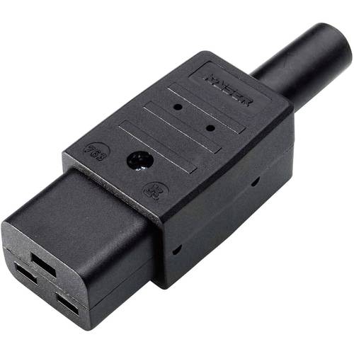 Martin Kaiser 763/sw/C Kaltgeräte-Steckverbinder 763 Buchse, gerade Gesamtpolzahl: 2 + PE 16 A Schwarz 1 St.